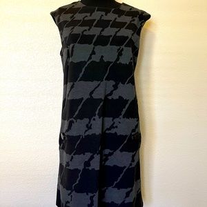 ✨ Michael Kors Shift Dress - houndstooth black grey - size L 🎀
